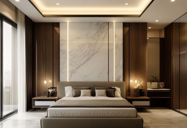 Bí quyết tạo không gian ngủ thư giãn với ốp tường sang trọng, hiện đại Bí quyết tạo không gian ngủ thư giãn với ốp tường sang trọng, hiện đại