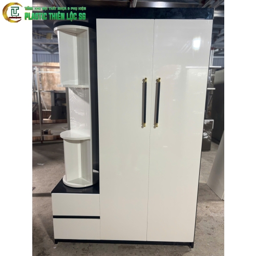 Tủ quần áo nhựa kết hợp trang trí Tủ quần áo nhựa kết hợp trang trí
