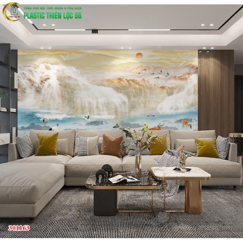 Tranh PVC Vân Đá Ceramic Vách Sofa Trừu Tượng Hiện Đại Tranh PVC Vân Đá Ceramic Vách Sofa Trừu Tượng Hiện Đại