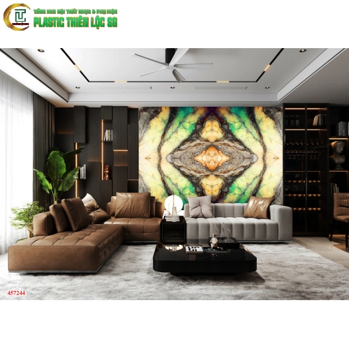 Tranh PVC Vân Đá Ceramic Vân Đá Giả Xuyên Sáng Sofa Tranh PVC Vân Đá Ceramic Vân Đá Giả Xuyên Sáng Sofa