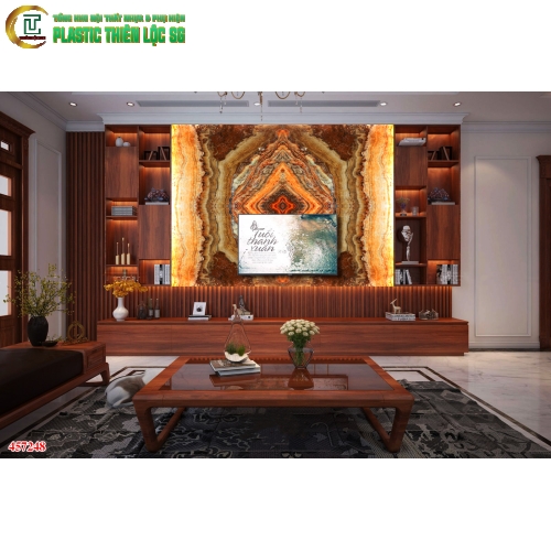 Tranh PVC Vân Đá Ceramic Vân Đá Giả Xuyên Sáng Tivi Tranh PVC Vân Đá Ceramic Vân Đá Giả Xuyên Sáng Tivi