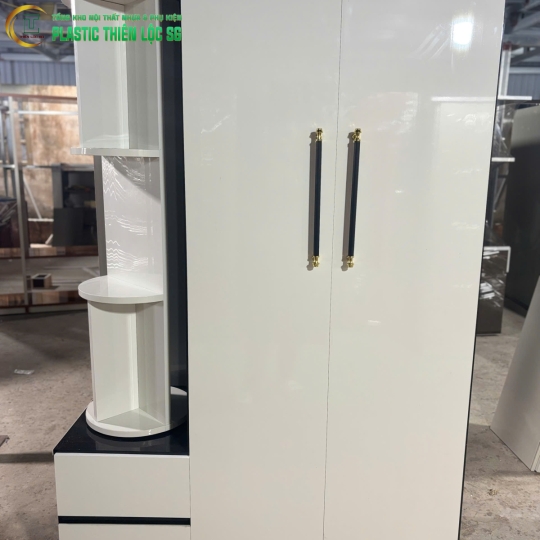 Tủ quần áo nhựa kết hợp trang trí
