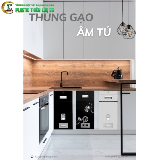 Thùng gạo âm tủ Pro Hardware