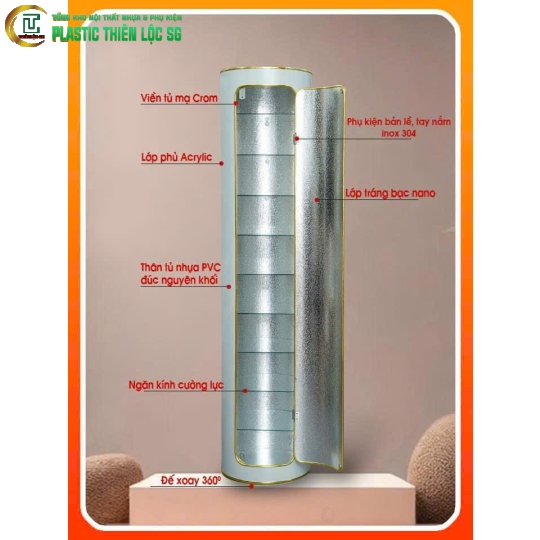 Tủ giày xoay 360 độ