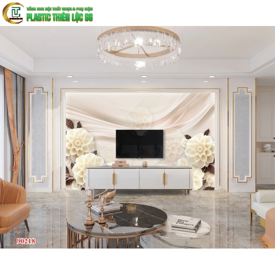 Tranh Vân Đá Ceramic Vách Tivi Tranh Trừu Tượng Hiện Đại