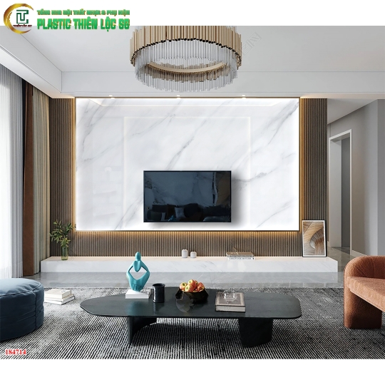 Tranh Vân Đá Ceramic Vách Tivi Vân Đá Đơn