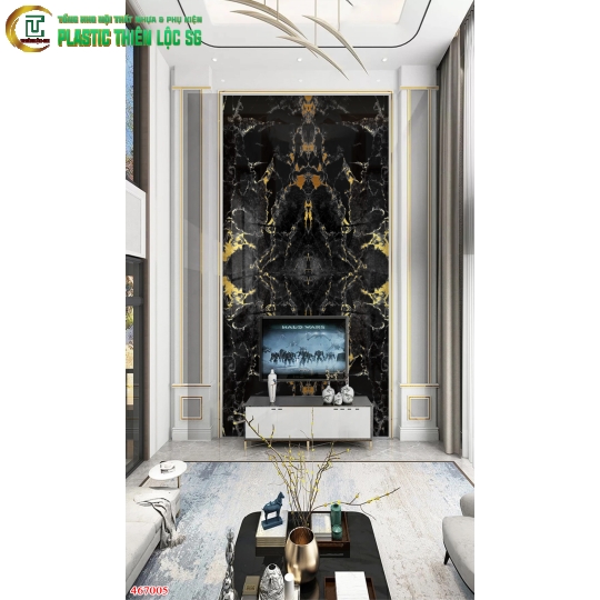 Tranh Vân Đá Ceramic Vách Tivi Vân Đá Đơn Vách Đứng