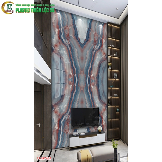 Tranh PVC Vân Đá Ceramic Vân Đá Họa Tiết Dọc