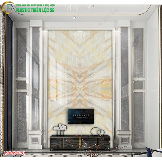 Tranh PVC Vân Đá Ceramic Vân Đá Họa Tiết Dọc