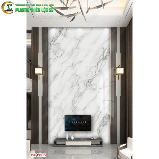 Tranh PVC Vân Đá Ceramic Vân Đá Họa Tiết Dọc