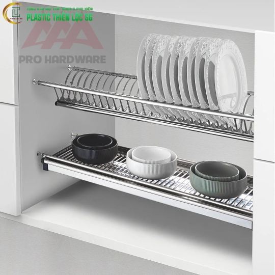 Giá bát đĩa cố định inox Pro Hardware - dạng chữ V
